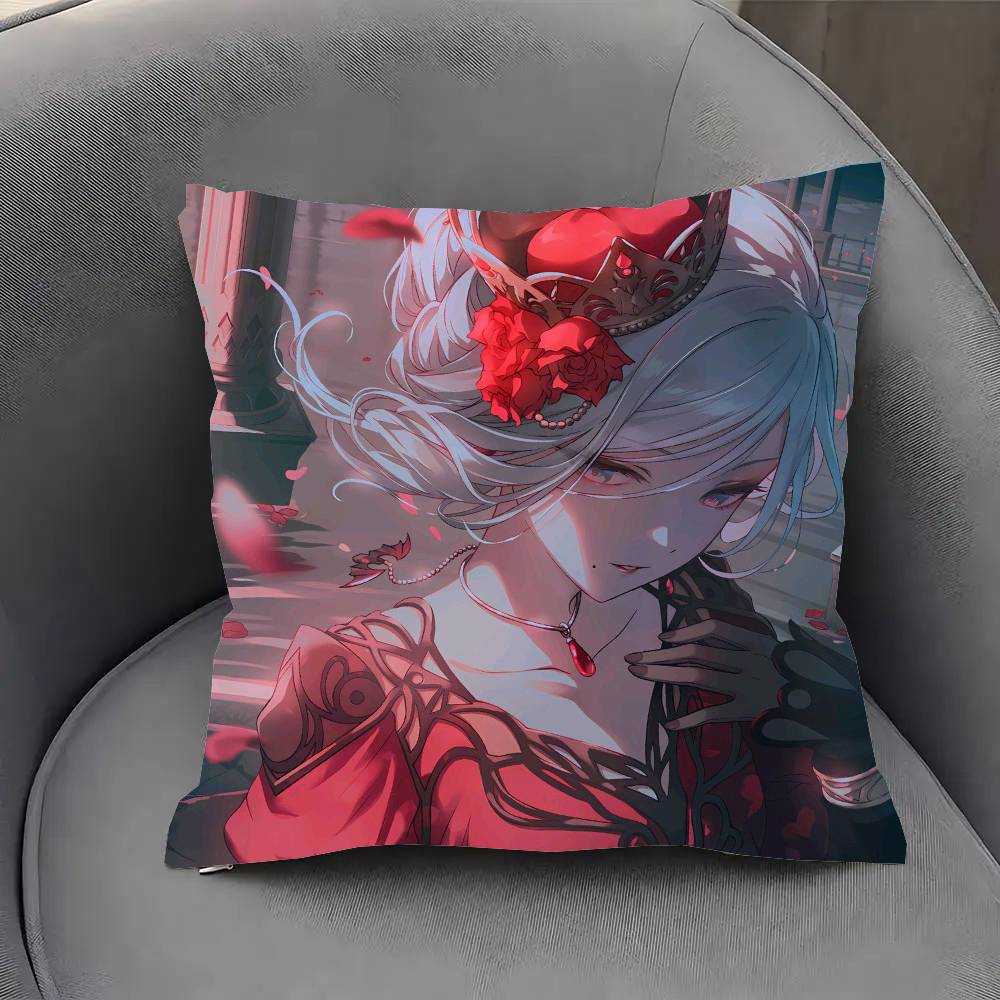 Shizuku Hinomori Anime PProject Pillow Case Fashion Square Pillowcase Bedroom Sofa Room Ins Decoration Leisure