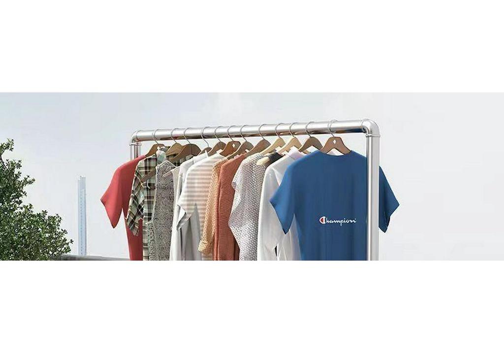 Thickened Steel Pipe Clothes Rack: Reinforced Floor-Standing Rack for Bedroom and Balcony