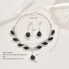 Luxury Flash Diamond Super Beautiful Necklace Earrings Set Jewelry Set