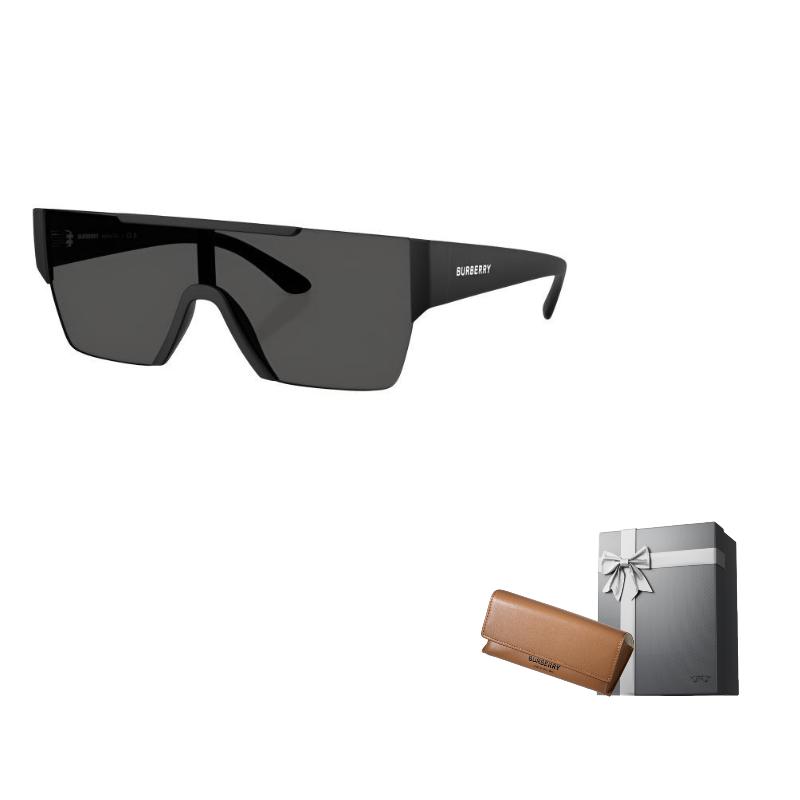 Burberry Seitenspiegelbein Buchstabe Pilot Sonnenbrille Unisex Sonnenbrille Schwarz 0BE4291-346487