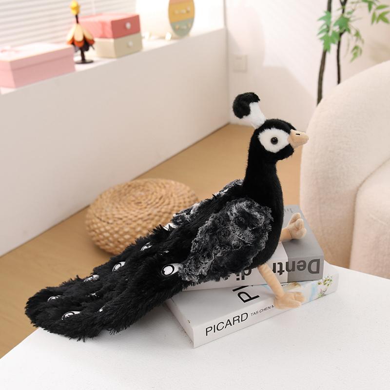 Fantastic Peacock Doll Plush Toy Stuffed Colorful Zoo Animal Long Tail Doll Girlfriend Gift Decoration