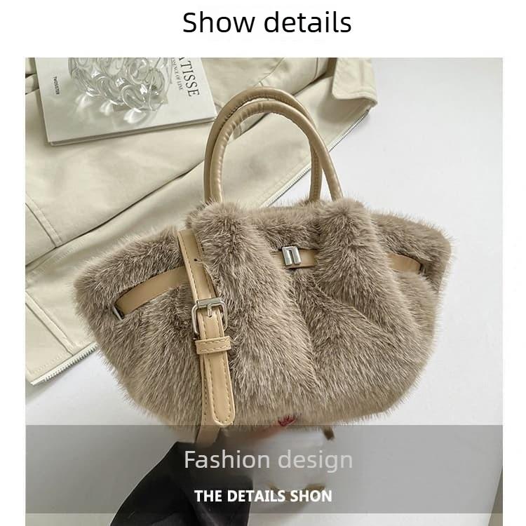 Women's New Plush Handbag Messenger Bag