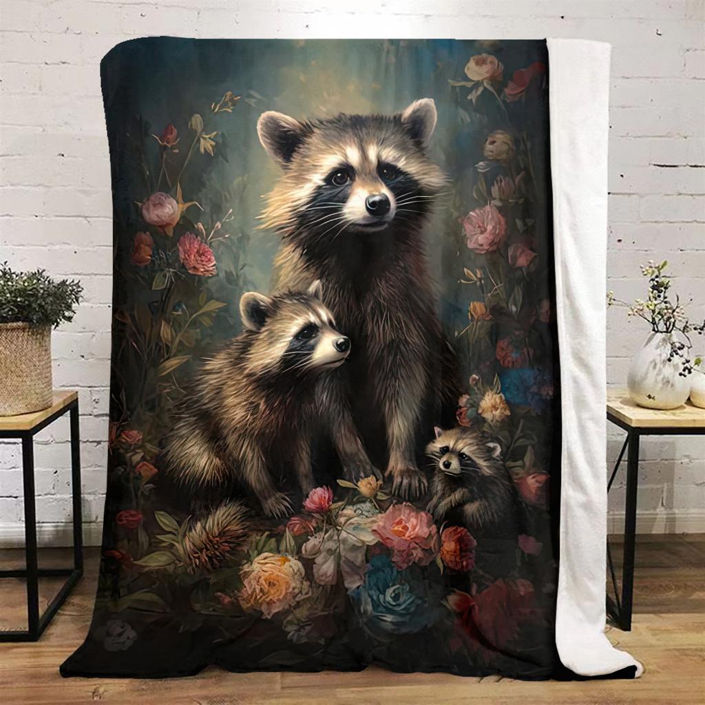 1PC Floral Animal Heart Blanket Soft Comfortable All Seasons Perfect Sofa Office Travel Home Gift Idea
