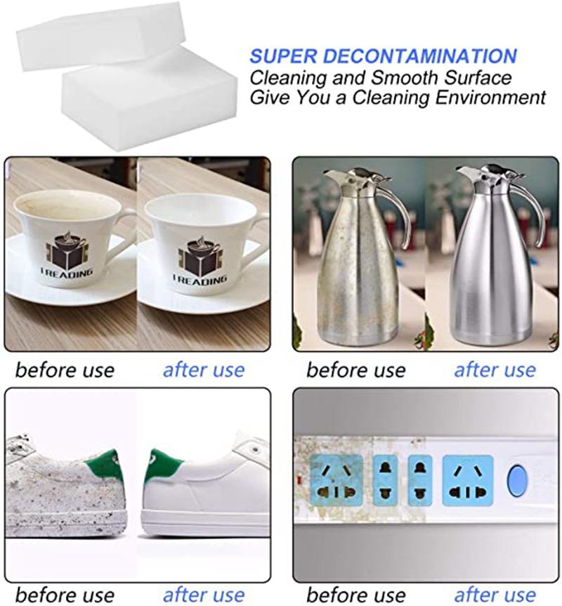 20/50/100 Stück weißer Nano-Reinigungsschwamm, magischer Schuh, magische Dekontamination, Küchenbürste, Geschirrspülen, magisches Wischen