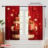 2pcs,2D Plane Printing Contemporary Curtains Santa and Gifts Versatile 100% Polyester (without Rod) Room Decor for Bedroom
