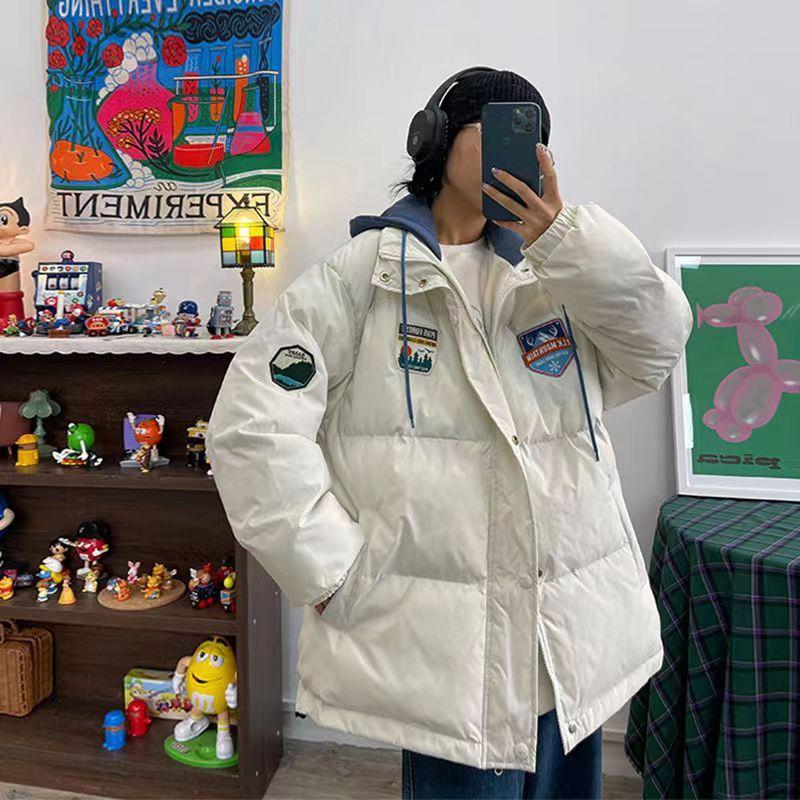 Women's Hong Kong Style Winter Couples Models Bread Clothing Cotton Jacket Plus Size Cotton Coat