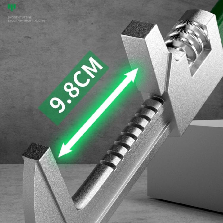 High Torque Adjustable Spanner Right Angle Wrench With Large 9.8cm Jaw Capacity, Nonslip Handle For Accurate Tightening
