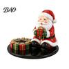 Xmas Living Room Decor Christmas Candle Holder, Cute Santa Claus/Snowman/Elf Boy/Gingerbread Tealight Resin Indoor Holiday Display Tabletop