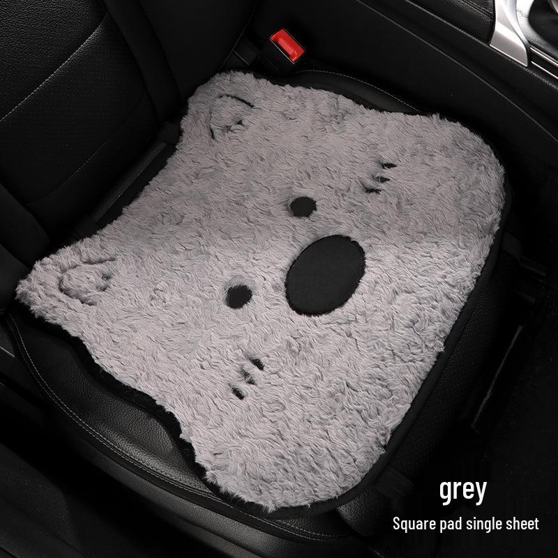 West Highland Cartoon Puppy Plush Car Seat Cushion - Winter Warmth Universal Cover