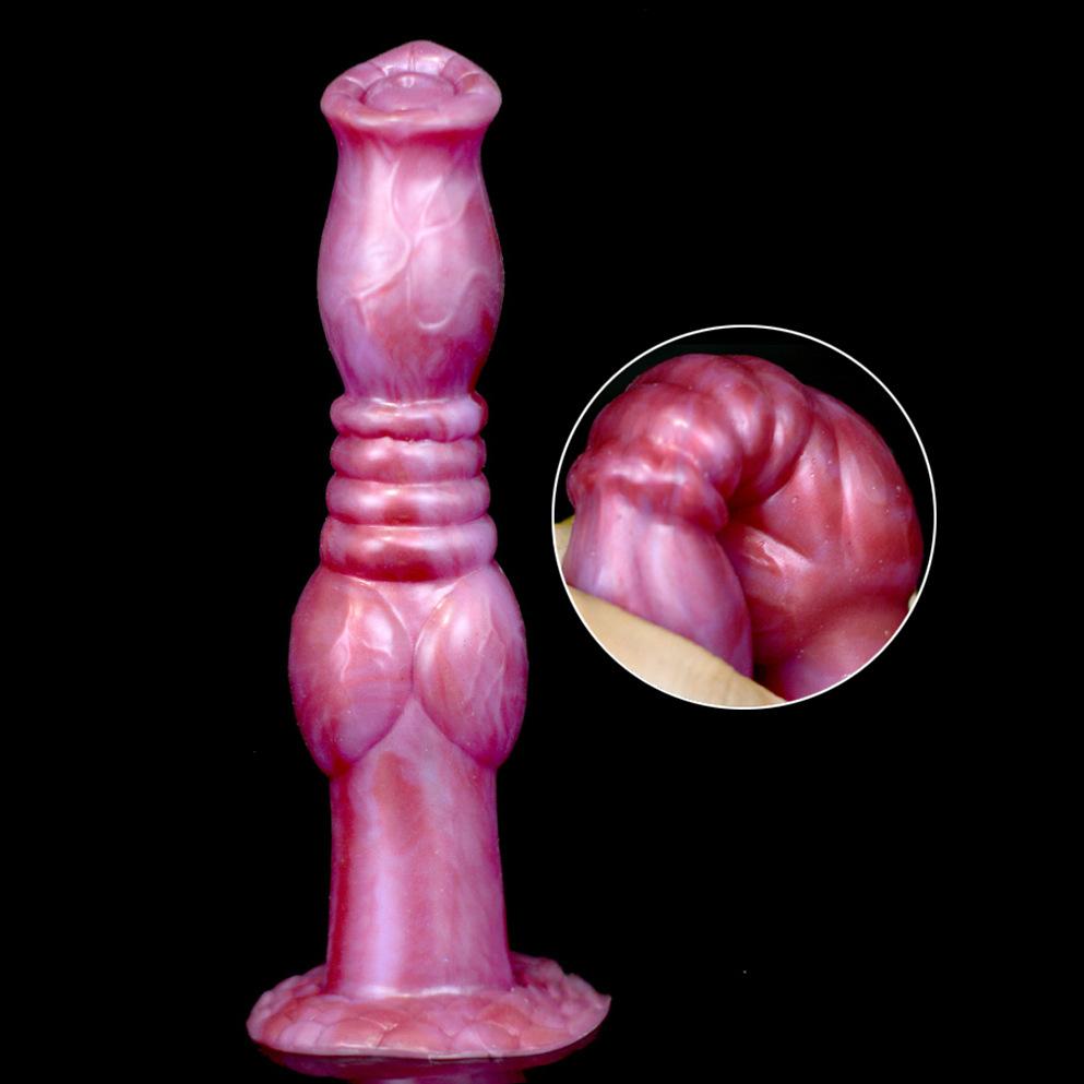 Alien Shape Dildo for Women - Soft Realistic Suction Cup Masturbator, Thrusting Sex Toy with Anal Plug for Adults