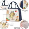 Capybara Lunch Bag Reusable Thermal Lunch Tote Portable Insulated Picnic Bag Waterproof Spill Resistant Lunch Bag for Work