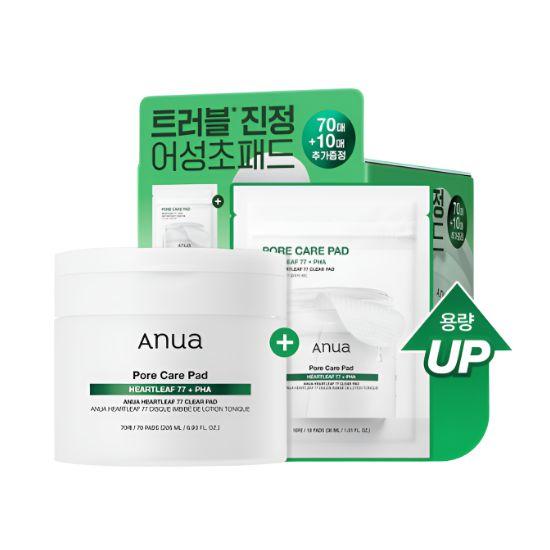 

Anua Heartleaf 77 Pore Care Toner Pad Soothing Exfoliating Facial Pad Set 70 Pads + 10 Pads