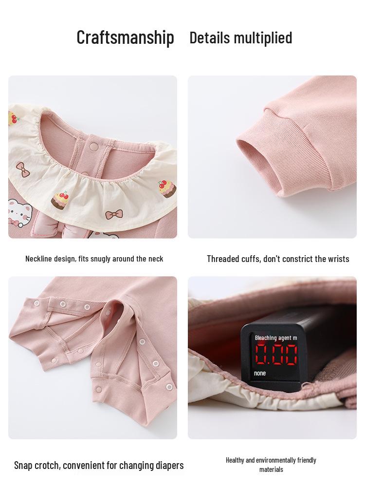 DUUDUU 2026 New Spring Long Sleeve Baby Girl Romper Jumpsuit