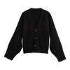 Women Elegant Solid  Long Sleeves Knitted Cardigan V-neck Single Breasted with Pocket Autumn Female Commute Sweater Outwear