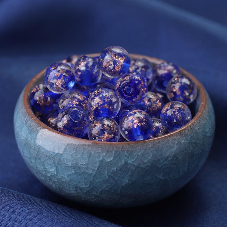 Luminous Gold Crystal Glass Beads for DIY Handmade Jewelry and Bracelets