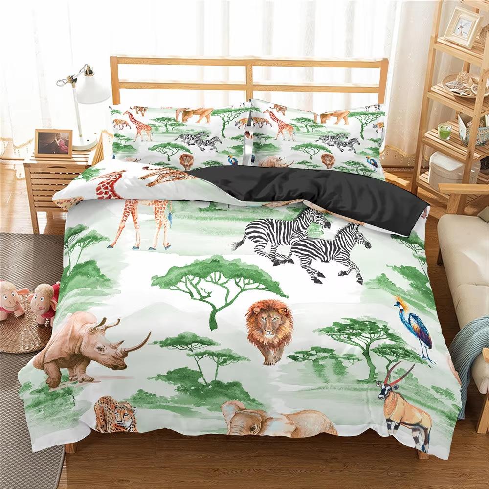 Cute Sloth Down Comforter Set Bedding Set 3-piece Duvet Cover Set