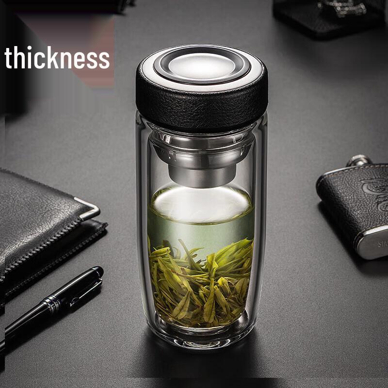 MINGHUI MH1158 Leather Texture Egg-shaped Glass Cup