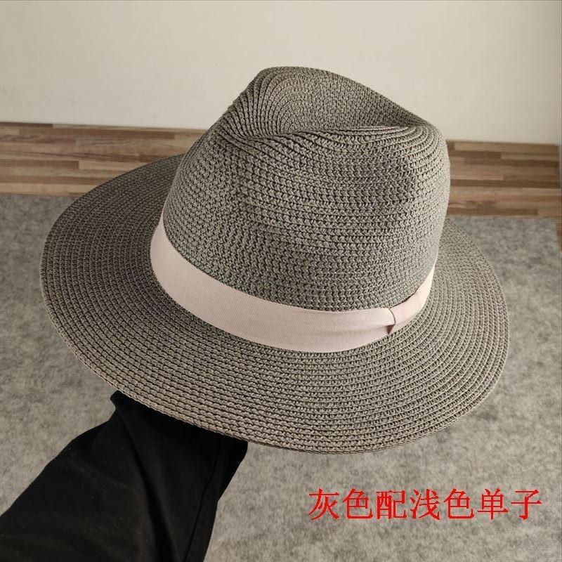 Chapeau de paille Panama à grande circonférence chapeau de protection solaire d'été pour le voyage chapeau de soleil pour la plage en bord de mer chapeau de soleil pour homme tendance