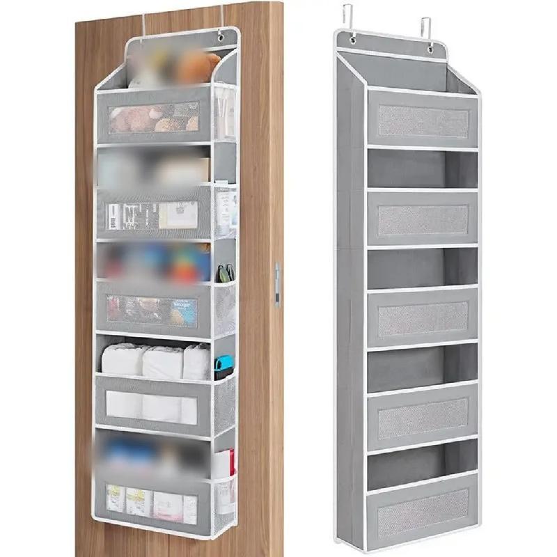 1PC Hanging Storage Bag with Pockets Over The Door Wall Mounted Storage Rack for Household Space Saving Hanging Organizer Home