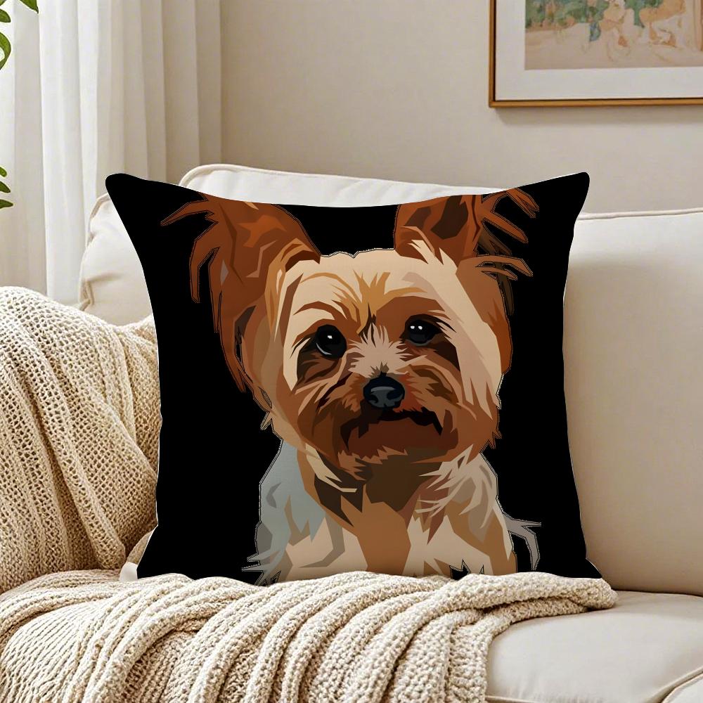 NICE CUTE Chihuahua Dog Cushion Cover Pillowcase Antidustmite Living Room Sofa Decor Cushion Room