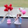 2Pcs/Set New Creative Cute Couple Decoration Center Console Rearview Mirror Girl Goddess Car Interior Decoration Supplies