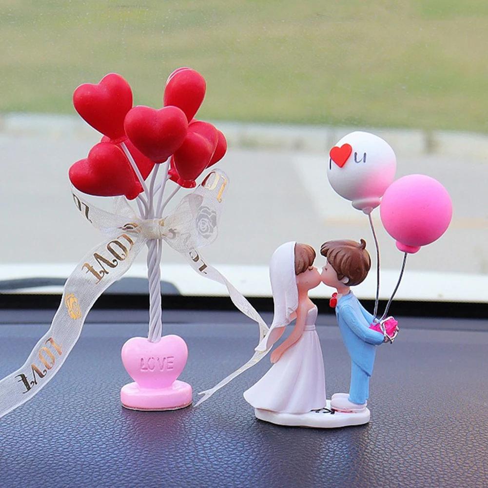2Pcs/Set New Creative Cute Couple Decoration Center Console Rearview Mirror Girl Goddess Car Interior Decoration Supplies