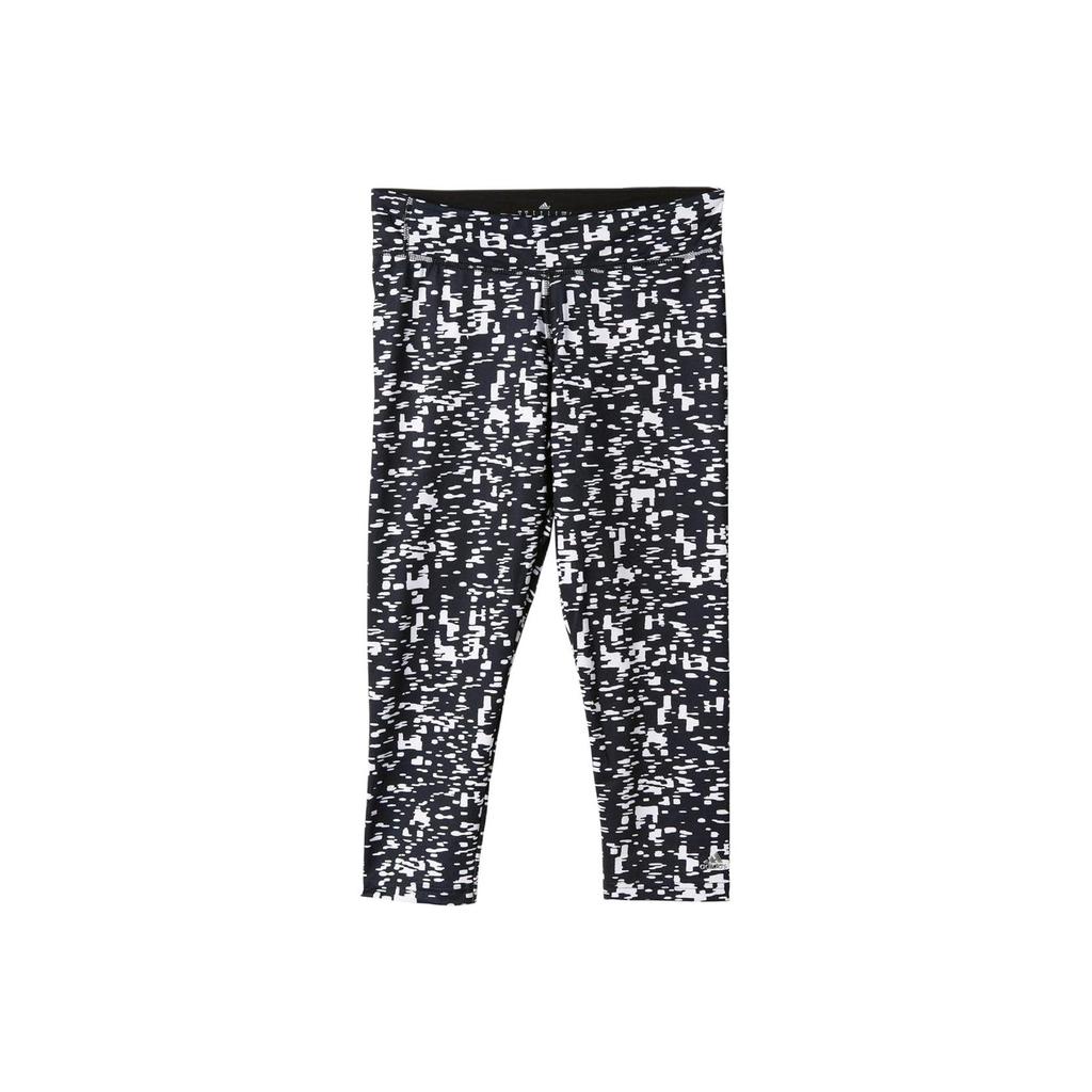 adidas All-Over Print Elastic Waist Leggings Women Leggings Black AB7123