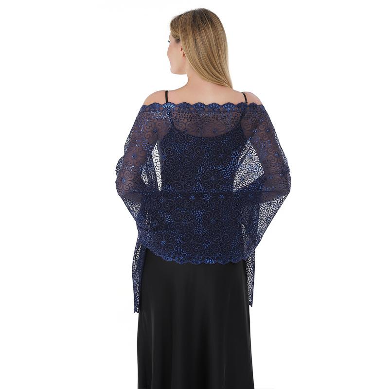 Temperament Elegant Plum Blossom Sequins Embroidered Shawl Bridal Cheongsam Evening Dress Banquet Shawl