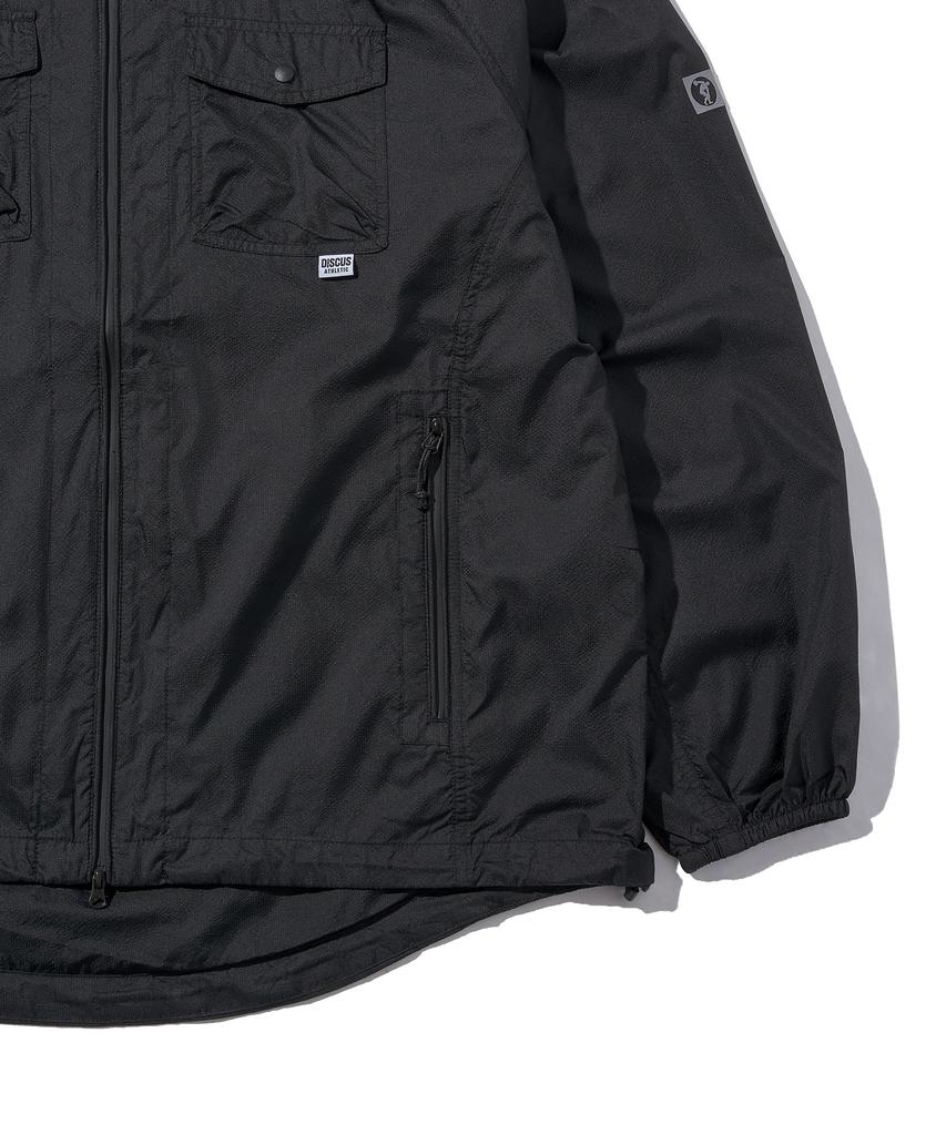 Discus Athletic Sheer Hooded Windbreaker Black