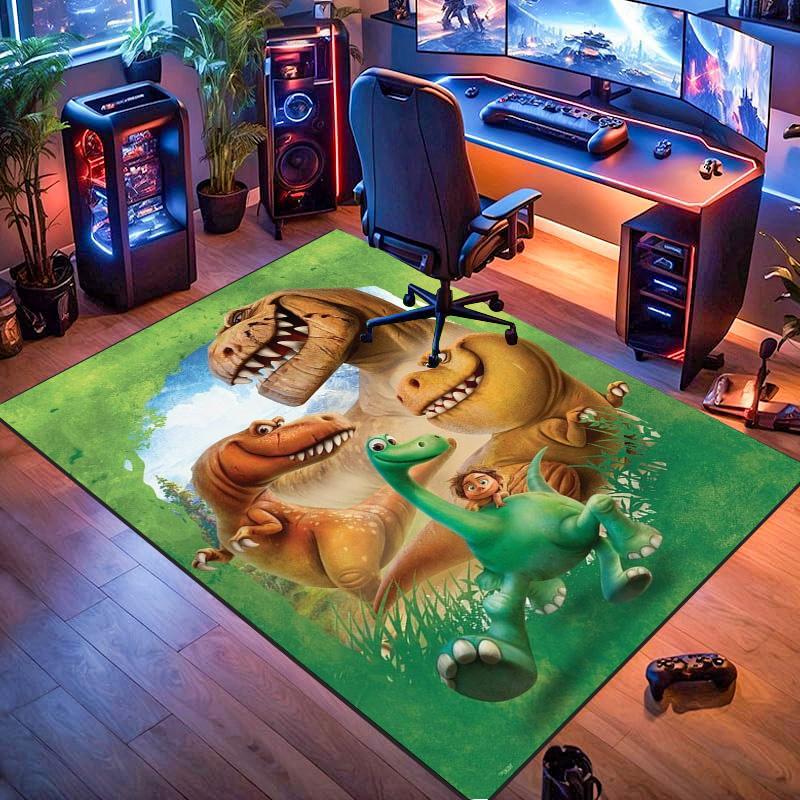 The Good Dinosaur Cartoon Movie Print Area Rug Non‑Slip Rectangular Floor Mat Cute Kids Dinosaur Decor Rug for Bedroom Living Room