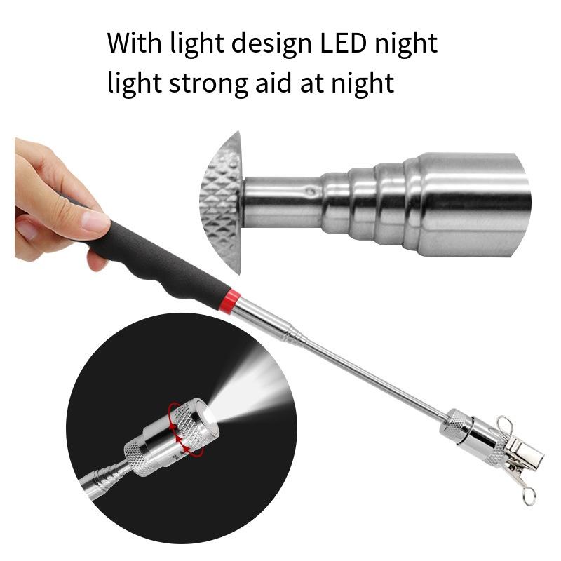 1PC Teleskop-Pickup mit LED-Licht, magnetische Saugstange, Saugeisenstange, 0 Metallteile, magnetisches Saugwerkzeug, Teleskop-Pickup