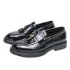 2025 New Block Business Casual Leather Shoes Men's Comfortable and Breathable Tassel One Pedal Loafers Men's Shoes