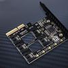 PCI-E 4X to  3.0 pansion Card 5 Full Speed Ports 6Gbps Transfer pansion Hard Drive for Win7 / 8/10 / Linux