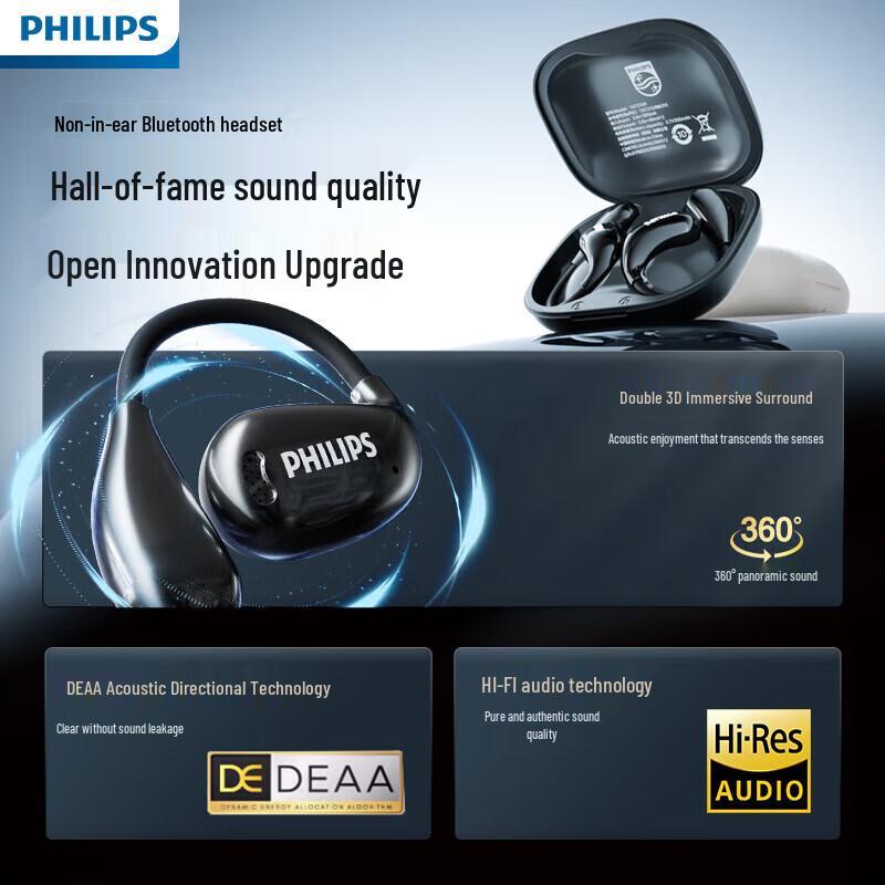 Auriculares Inalámbricos Philips TAT2769 de Oreja Abierta con Gancho para la Oreja para Deporte