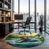 Paddington Bear Printed Round Rug Carpet Chair Rug Area Rug Entryway Doormats,for Office Chair Living Room Bedroom Kitchen Room.