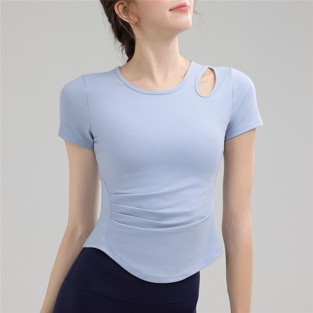 Summer High-end Sports And Fitness Yoga Wear With A Hollowed-out Waist-cinching Design, A Slimming Pilates Fitness Wear