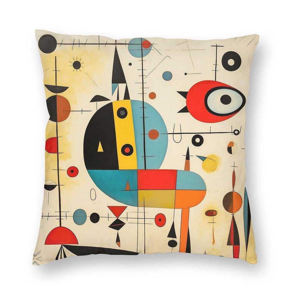Joan Miro Susurros Del Cielo Square Pillowcase Polyester Linen Velvet Printed Zip Decorative Sofa Seater Cushion Cover