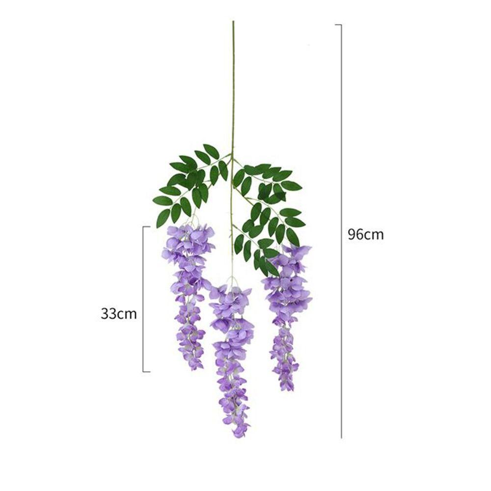 96cm Long Branches Artificial Wisteria Flowers Hanging Trailing Realistic Decorative Artificial Fake Flower