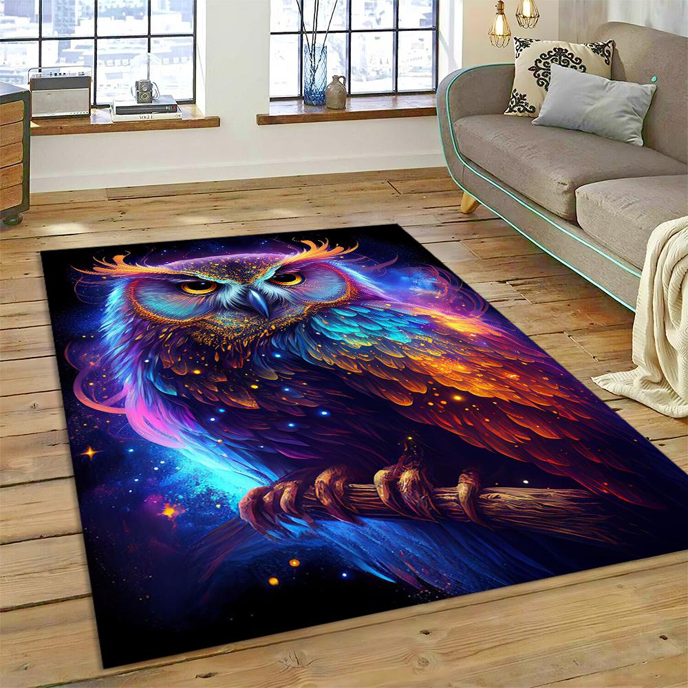 Owl Carpet Large Rug Cartoon Birds for Home Living Room Bedroom Sofa Doormat Decor Kids Play Area Rugs Carpet Non-slip Floor Mat