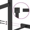 Bed Frame with Headboard and Footboard Metal Black 160x200 cm