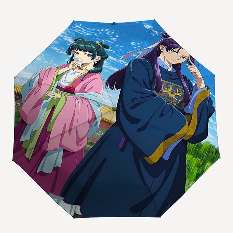 1pc Outdoor Umbrella with Anime Characters Design - Automatic Opening/Closing, Portable 3-Fold Design, 8-Bone Iron Frame - Perfect Gift for Fans,
