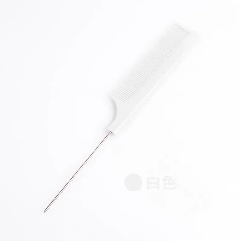 Professioneller Friseursalon-Stylingkamm aus Kunststoff, hitzebeständig, antistatisch, zum Flechten, Rattenschwanz, gebogener Scheitelkamm, Haar-Accessoires