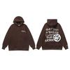 Mens Oversized Hoodie With Retro Moon Print Streetwear Sweatshirt Winter