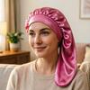 Bonetă Lungă din Satin cu Bandă Elastică pentru Femei, Bonetă de Dormit, Păr Lung Împletit, Păr Cret, Pălărie de Înfășurat, Mătase Moale, Protecție pentru Îngrijirea Părului, Căciulă de Noapte