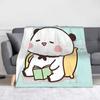 Cute Cartoon Bubu Dudu Fleece Throw Blanket Blankets for Home Office Super Soft Bed Rug