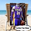 Custom Name Legacy Lakers' Gold Microfiber Beach Towel Super Soft & Absorbent for Bath, Beach, Travel  Bath Time Accessory, Fan gifts