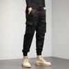 Design Sense of Niche Work Pants Youth Popular Foot Tie Solid Color Casual Pants Loose Summer New Men