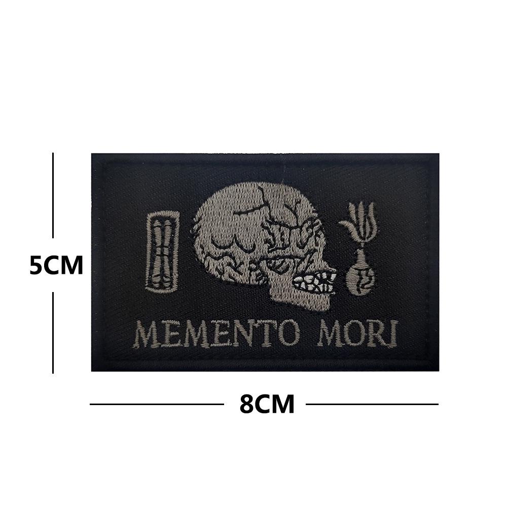 Memento Mori Skull Embroidered Patch - Outdoor Backpack Sticker