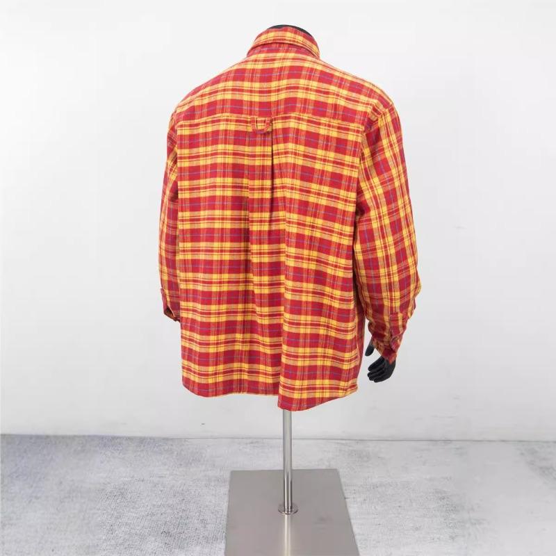 EastRogue American Retro Flannel Check Button-up Loose Long-sleeved Unisex Shirt