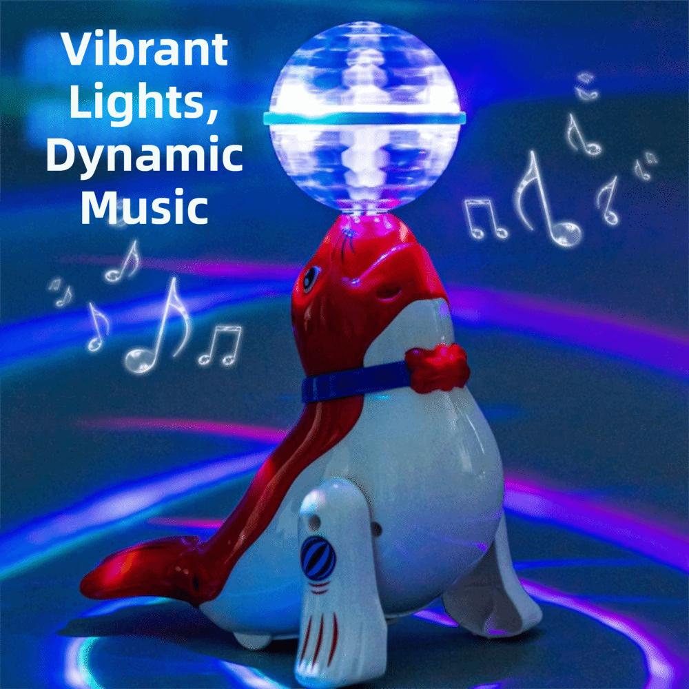 Ball Spinning Stunt Top Ball Colorful Sound Electronic Pet Toy Rotating Toy Indoor Play